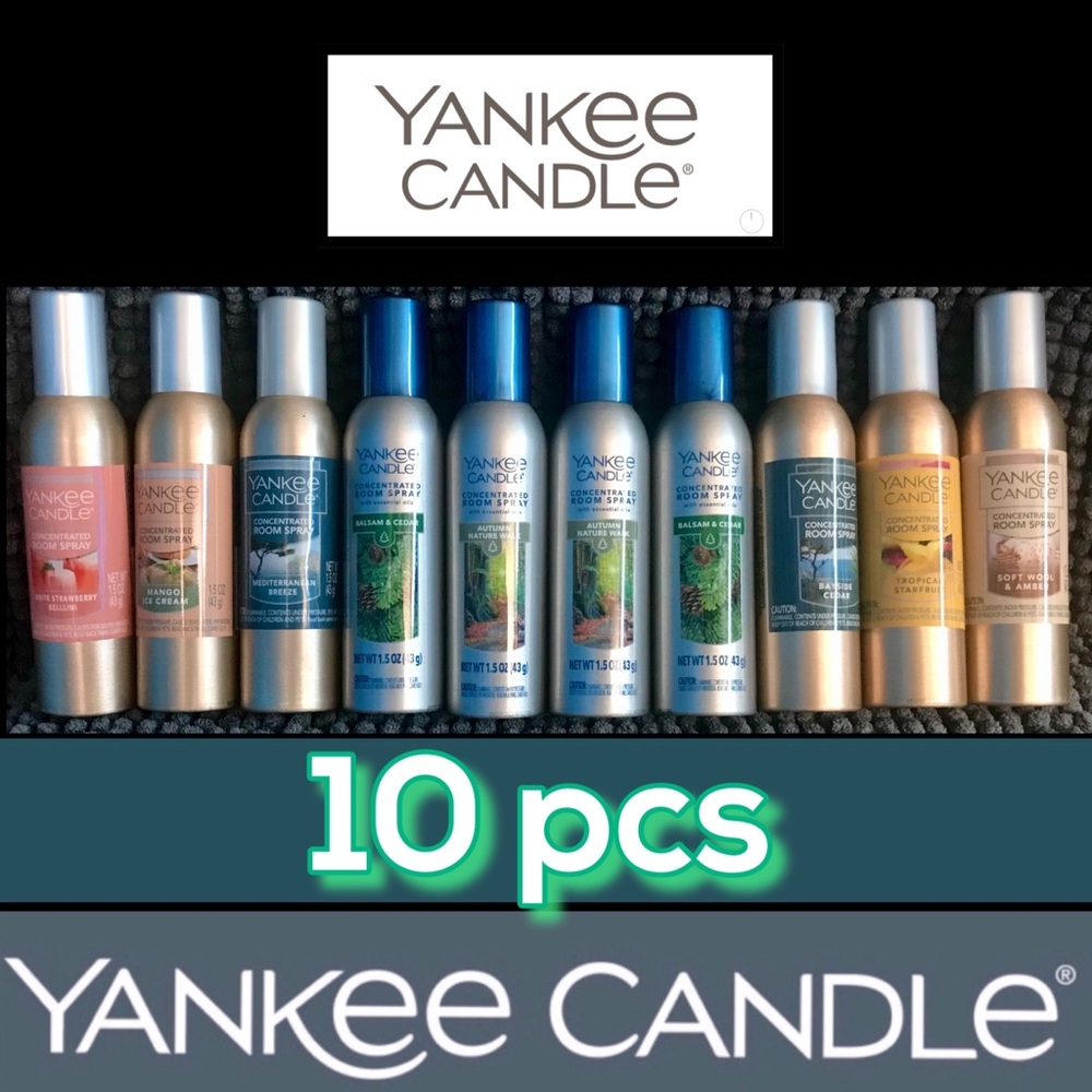 10 pc new Yankee Candle concentrated  Room Spray mixed Set lot home car auto